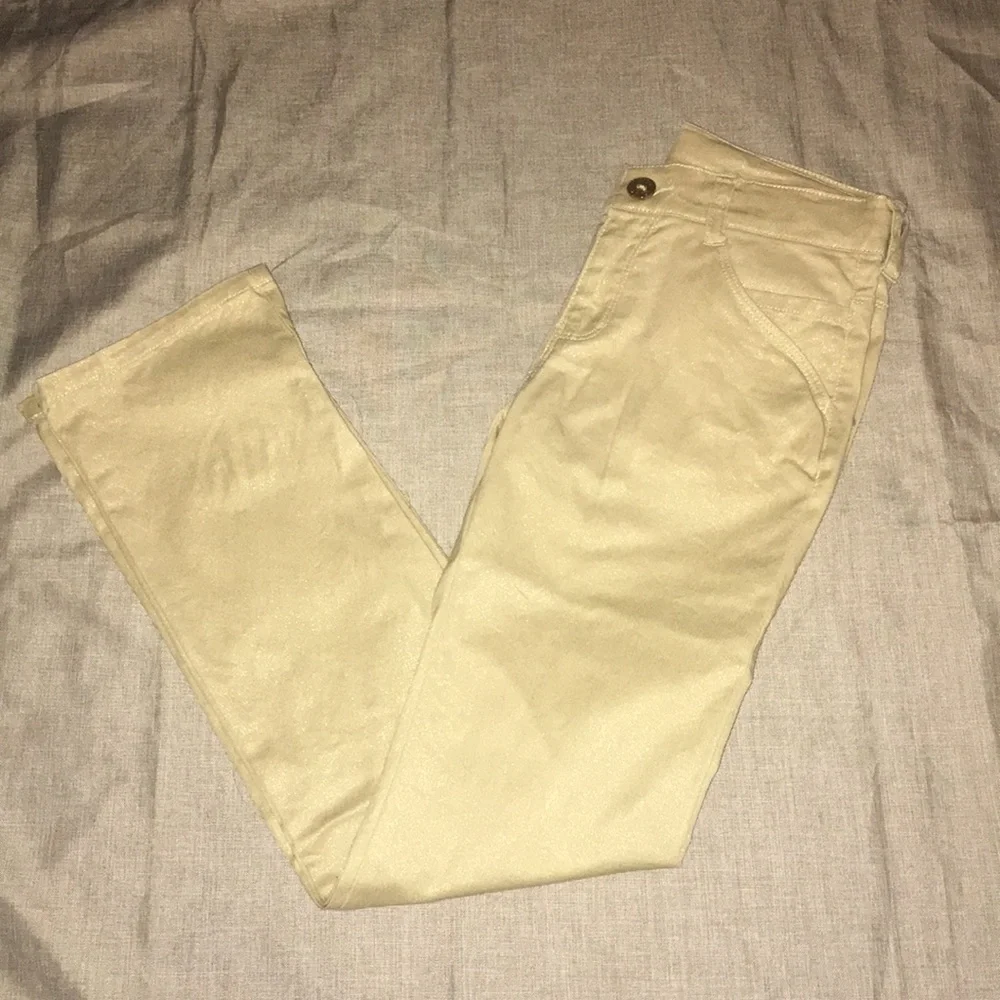 Gymboree New Girl's Gymboree Metallic Gold Coated Denim Jean Pants
